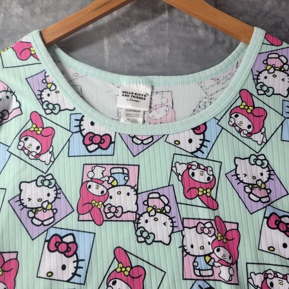 Hello Kitty Womens XL Sleep Shirt Pink Short Sleeve Graphic‎ Nightgown Lounge - Picture 4 of 8